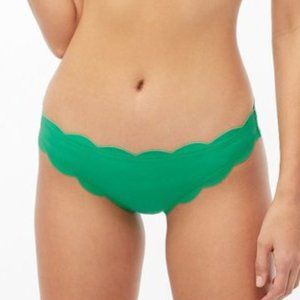 Jcrew Scallop Low Rise Bikini Bottoms in Green